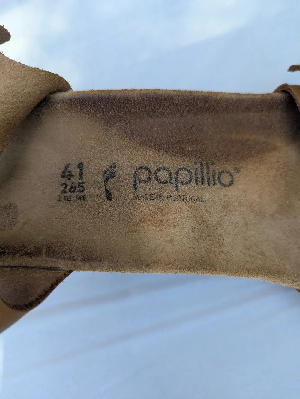 Birkenstock Papillio Soley Ring Buckle Tan Leather Wedge Sandals Size 10